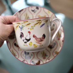 Porcelánový šálek s podšálkem 400 ml - Easy Life