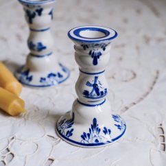 Vintage svícen Delft - Holland 10.5 cm
