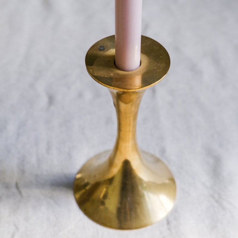 Mosazný svícen  18 cm