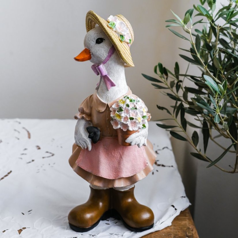 Figurka husa s kytici 41 cm