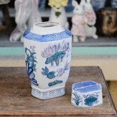 Keramická dóza s víkem 31 cm - Old China