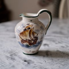 Keramický džbánek loď 14 cm