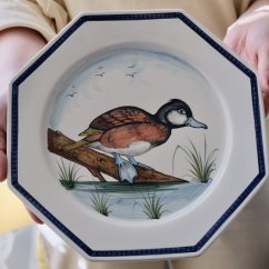 Italský malovaný tálíř 26,5 cm na zavěšení