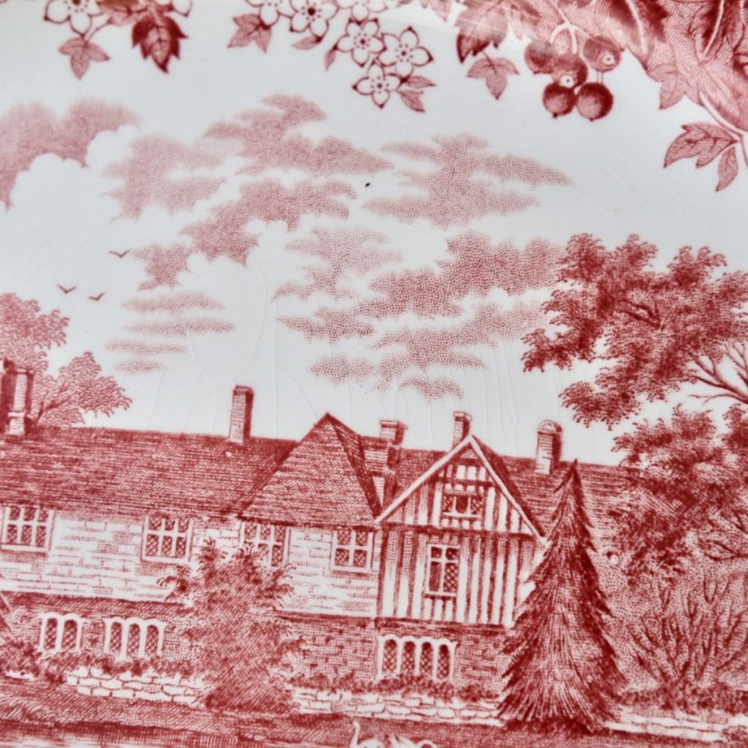 Porcelánový oválný tácek - Merrie England