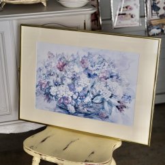 Akvarelový obraz květiny 51 x 71 cm