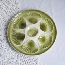 Francouzský tálíř na ústrřce  zelený 24 cm