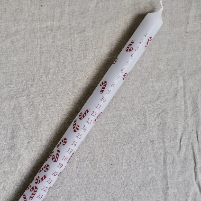 Adventní svíčka 28 cm - Barva: Červená