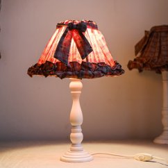 Stolní lampa s látkovým stínítkem 42 cm