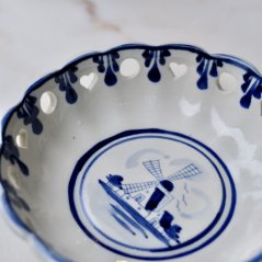 Holandská miska bílomodrá 14 x 4 cm Delft