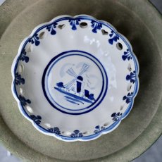 Holandská miska bílomodrá 14 x 4 cm Delft