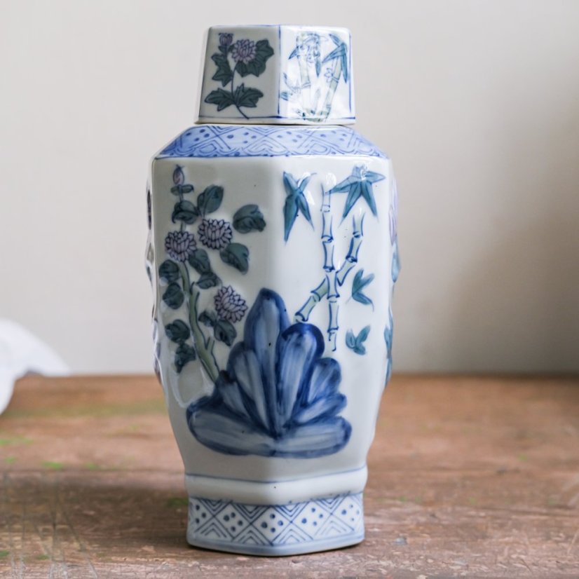 Keramická dóza s víkem 31 cm - Old China
