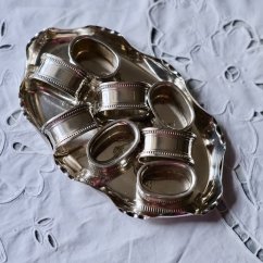 Postříbrné kroužky na ubrousky sada 4ks