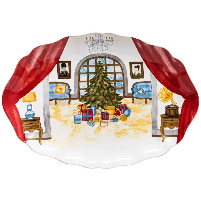 Keramický oválný tác 40,5x28 cm Casafina -The Nutcracker, Portugal