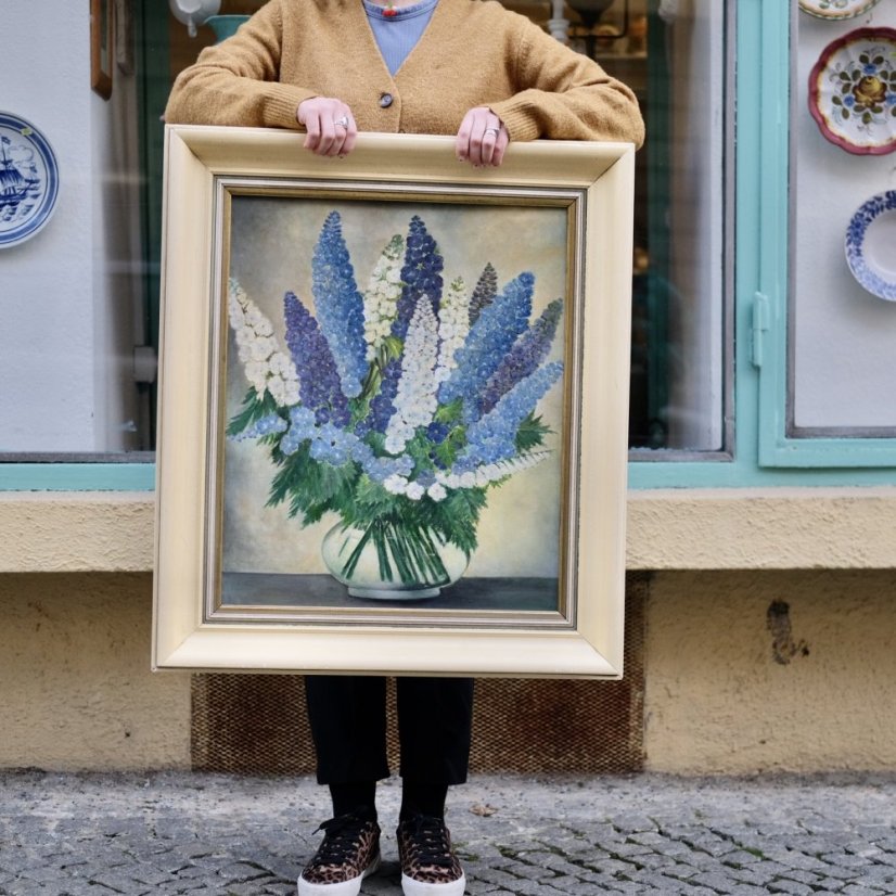 Ručně malovaný obraz v rámu 68 x 77 cm