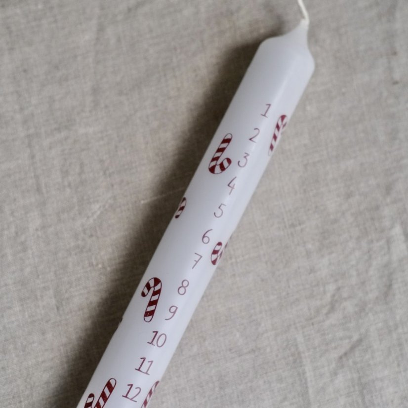 Adventní svíčka 28 cm - Barva: Červená