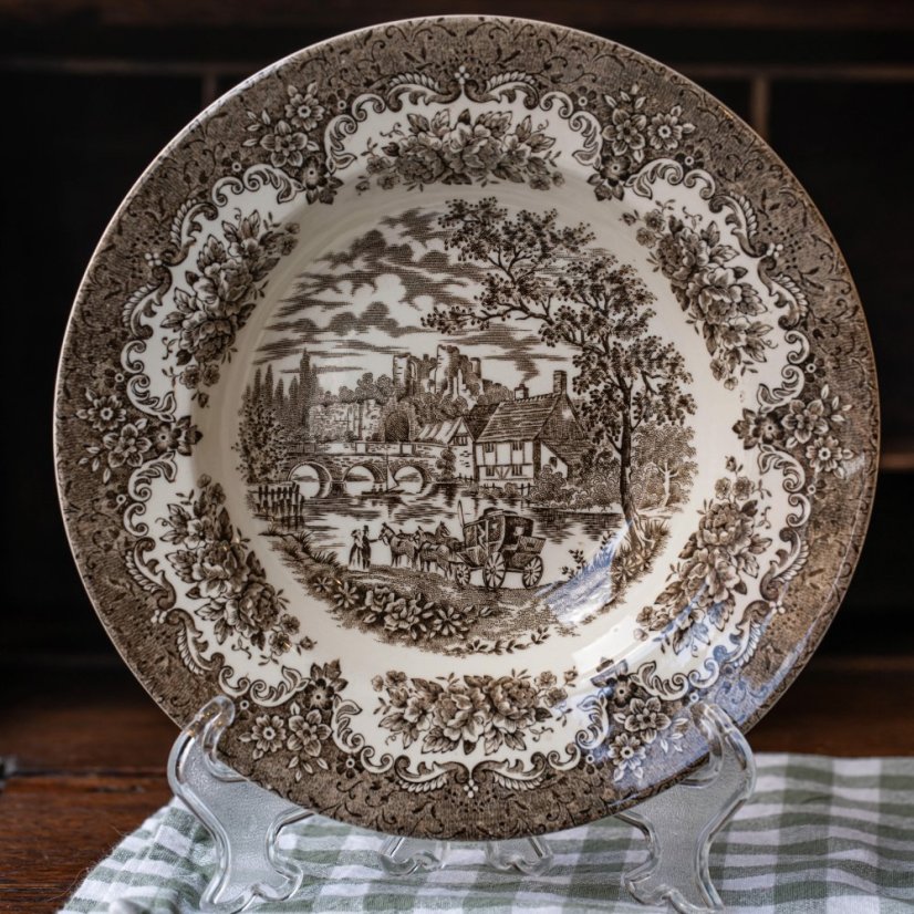 Hluboký tálíř 22 cm Staffordshire England