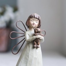 Dekorativní figurka andílek s medvídkem  11,5 cm