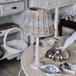 Stolní lampa dřevěná 44 cm