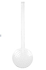 Smaltovaná děrovaná naběračka bílá 38cm