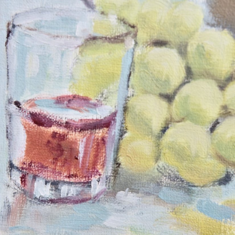 Ručně malovaný obraz v rámu 35 x 40 cm