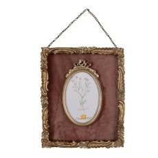Závěsný rámeček 10 x 15 cm se sametovým zdobením