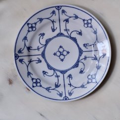 Bílo-modrý tálíř 19 cm