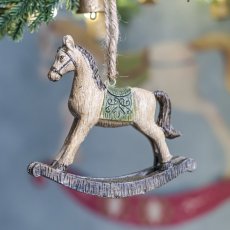 Závěsná ozdoba světlý houpací koník 12 cm