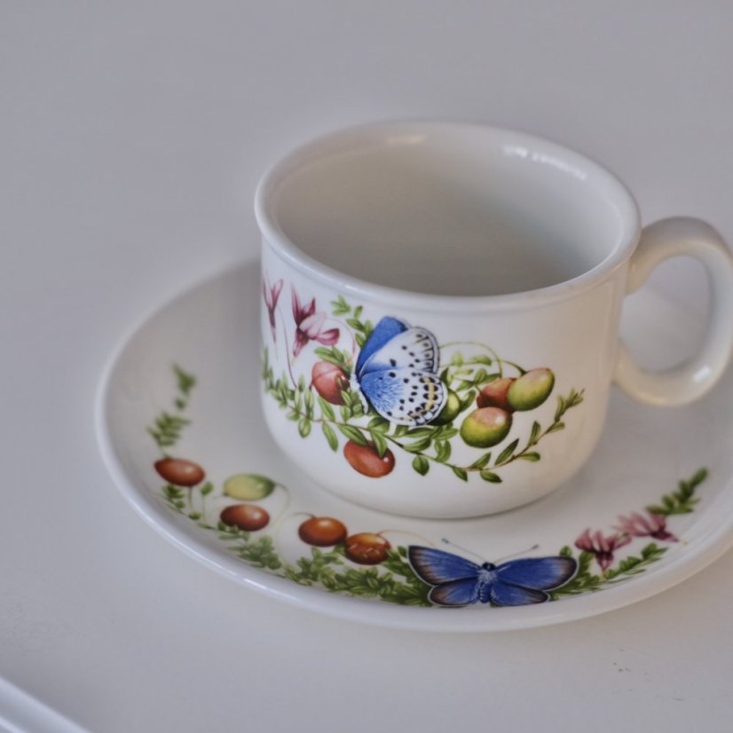 Šálek s podšálkem J&G Meakin Wedgwood motýlek 150 ml
