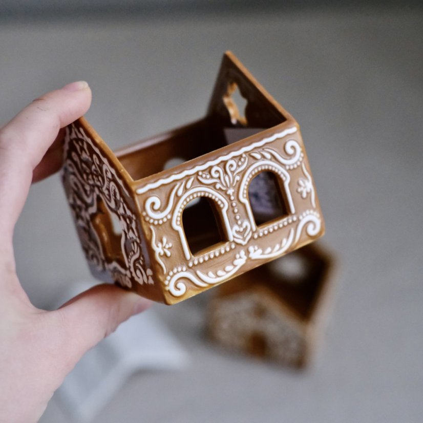 Dekorační domečky svícny na čajovou svíčku 7x7 cm