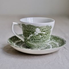 Zelený Šálek s podšálkem W.H.Grindley
