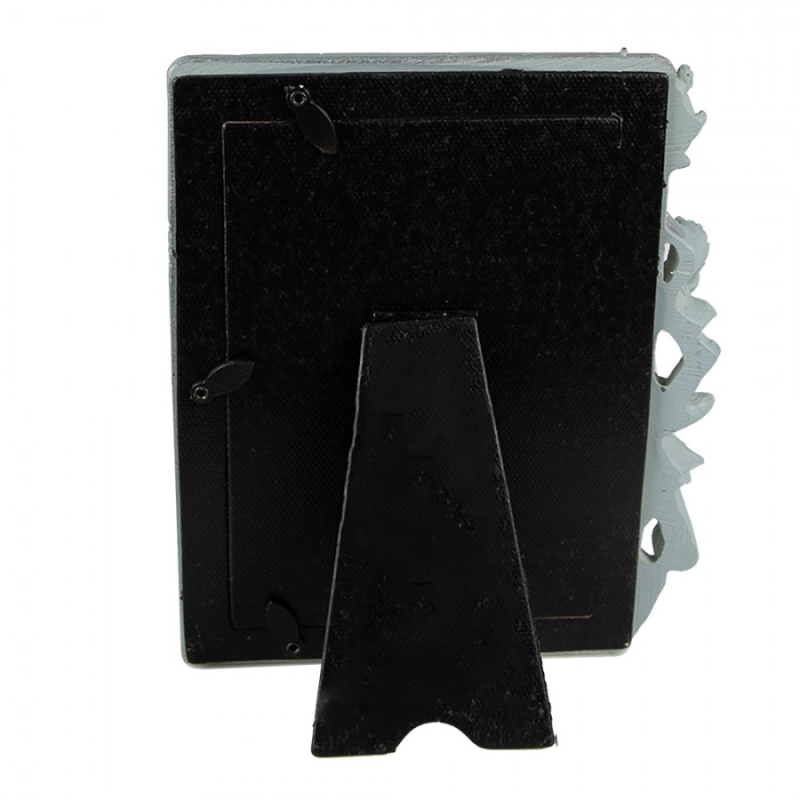 Světle modrý fotorámeček 10 x 15 cm s ptáčkem