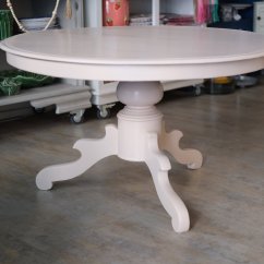 Kulatý dřevěný stůl 97 x 58 cm