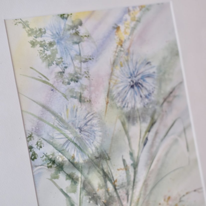 Malovaný obraz pampelišky - 52 x 43 cm