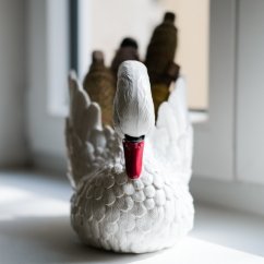 Květináč ve tvaru labutě 25x16 cm