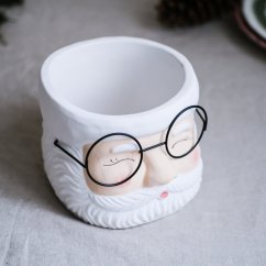 Keramický květináč Santa Claus 15x12 cm