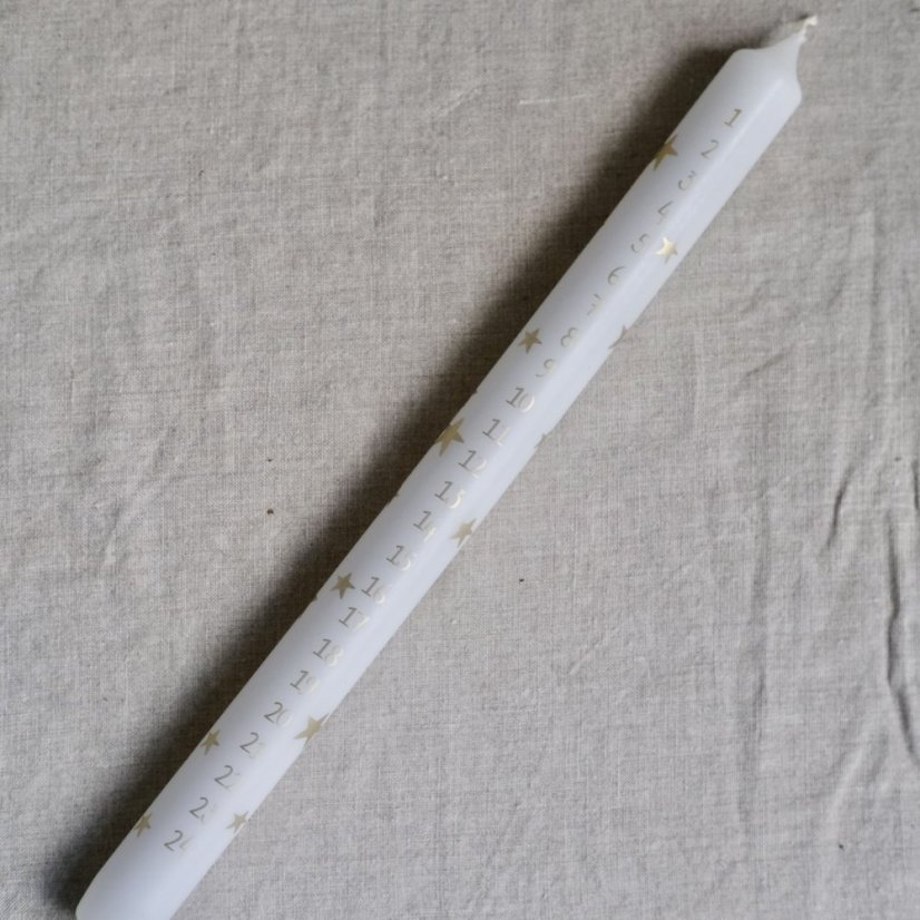 Adventní svíčka 28 cm - Barva: Červená