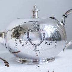 Postříbřená vintage konvice na čaj England Bristol