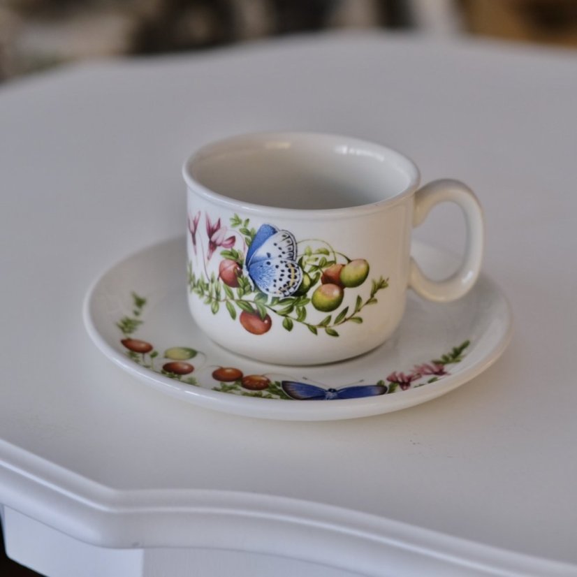 Šálek s podšálkem J&G Meakin Wedgwood motýlek 150 ml