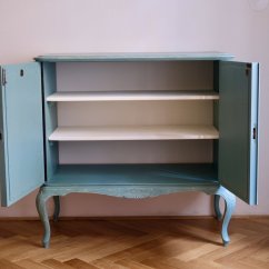 Dřevěná komoda tyrkysová Schlingmann Wertmöbel 1950-1990