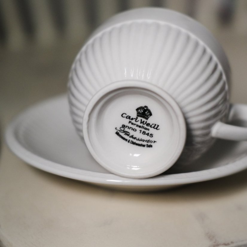 Porcelánový šálek s podšálkem Carl Weill Porzellan Germany 160ml