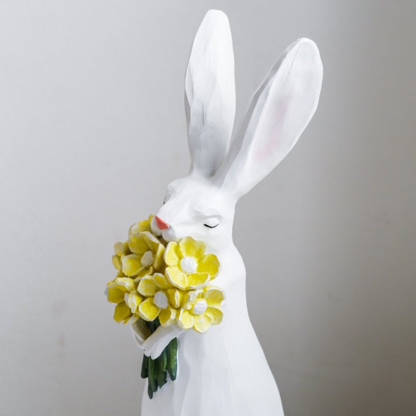 Figurka králík s kytici 43 cm