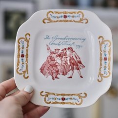Sada vintage talířků 5ks 1960s Boch La Louviere Belgium