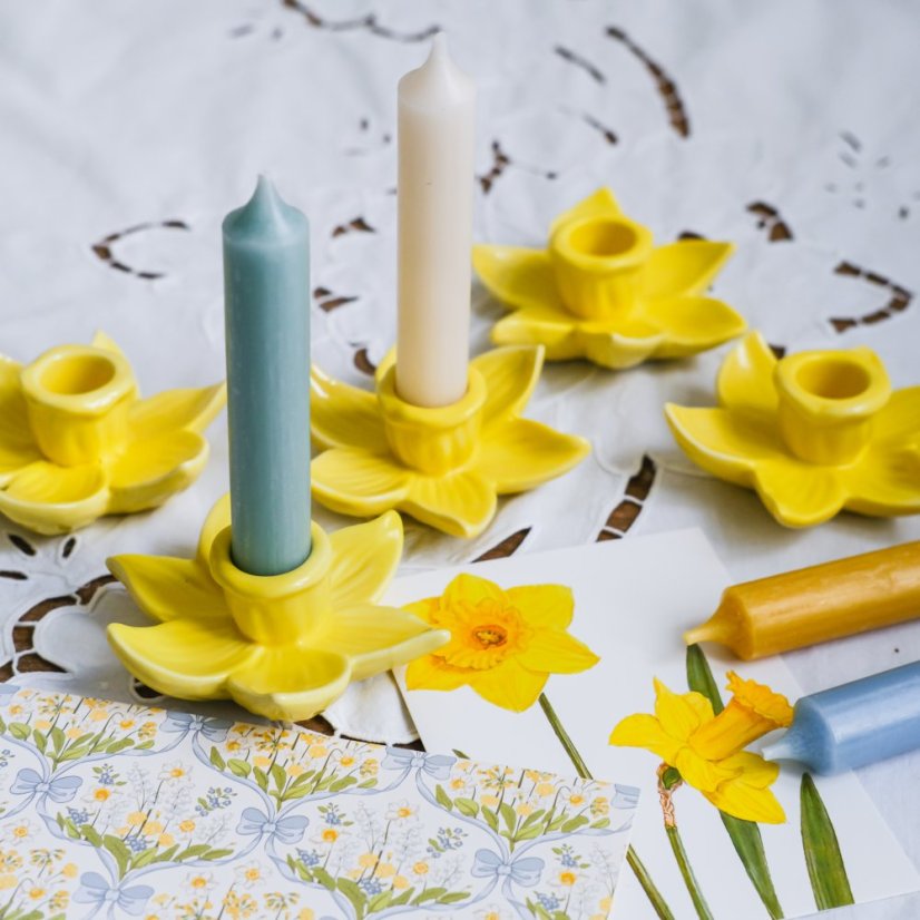 Keramický svícen narcis 10 cm