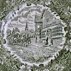 Snídaňový talíř Coaching Taverns Staffordshire England 20 cm