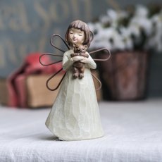 Dekorativní figurka andílek s medvídkem  11,5 cm