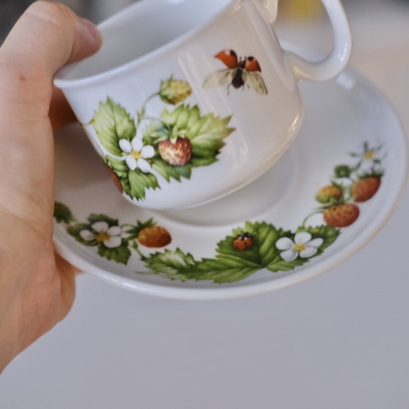 Šálek s podšálkem J&G Meakin Wedgwood jahody 150 ml