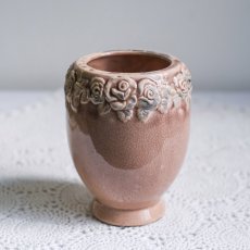 Keramická váza s růžemi 19 cm