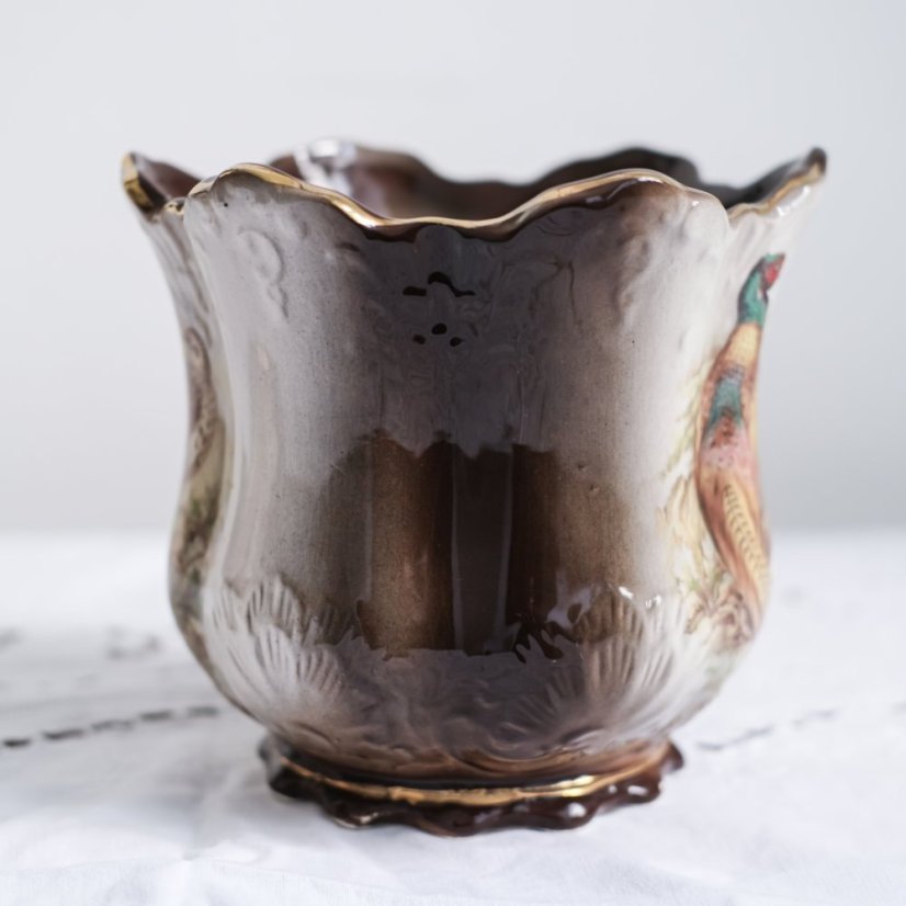 Vintage keramický květináč England 18x19 cm