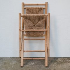 Skládací židle z bambusového dřeva