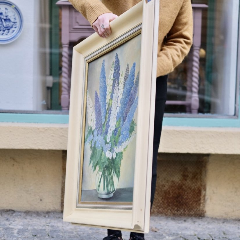 Ručně malovaný obraz v rámu 68 x 77 cm